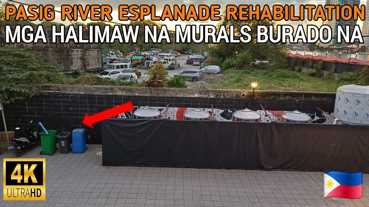 HALA! MGA HALIMAW NA MURALS BURADO NA | PASIG RIVER ESPLANADE REHABILITATION UPDATE 