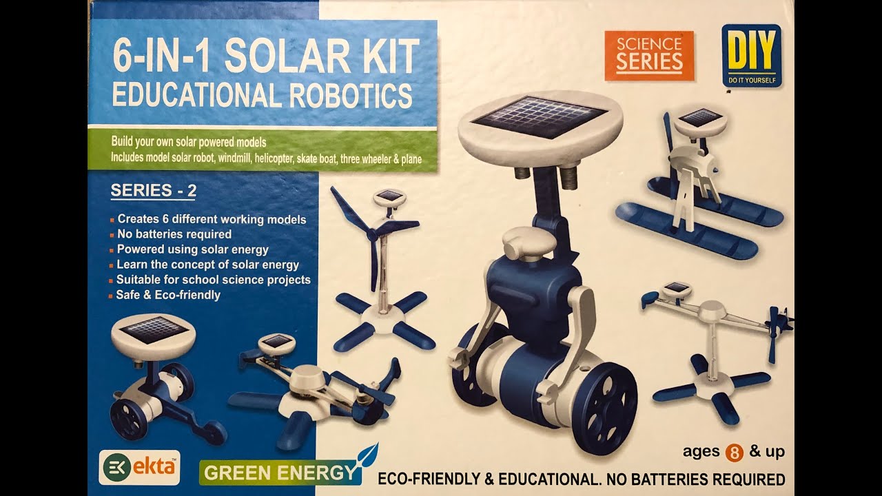 | Solar Robots | Unboxing 6 in 1 Solar Kit Educational Robotics | Green Energy | Simple/Easy | DIY |
