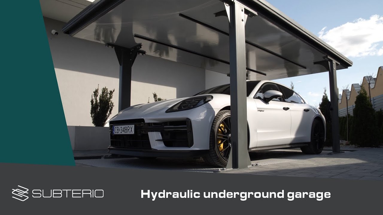 Wysuwany podziemny garaż hydrauliczny | Extendable hydraulic underground garage | CarLift Home