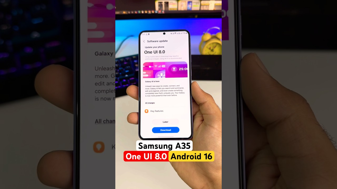 Samsung A35 One UI 8.0 Android 16 Update