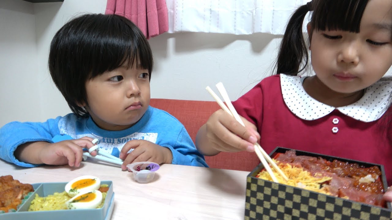 いくらのお弁当食べたいな・・・　みなくんがいじけちゃった！　ハローキティ新幹線の駅弁が可愛い♪　ドクターイエロー＆ぐでたまの駅弁を食べるよ♪　教育　しつけ　我が家のあるある