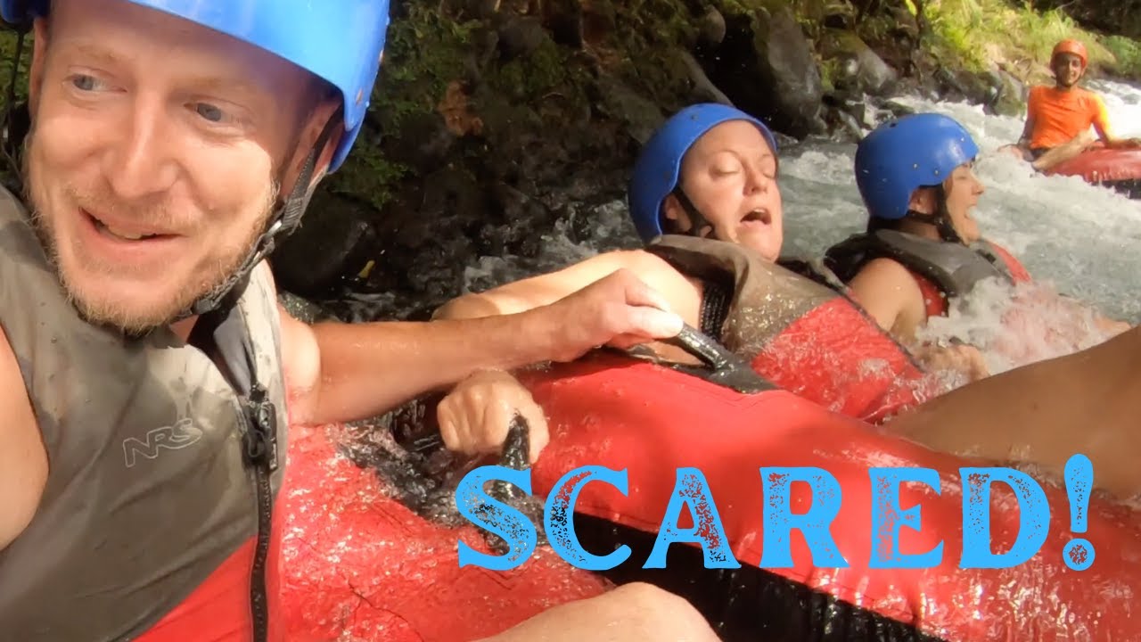Whitewater River Tubing and cliff jumping in Rio Celeste River Costa Rica