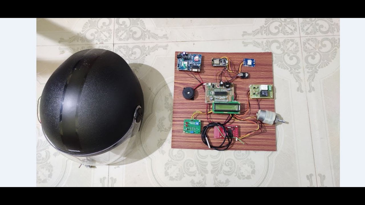 SMART HELMET WITH GPS LIVE TRACKING + ACCIDENT SMS ALERTS+ DRUNK AND DRIVE+ REAL TIME IMPLEMENTATION