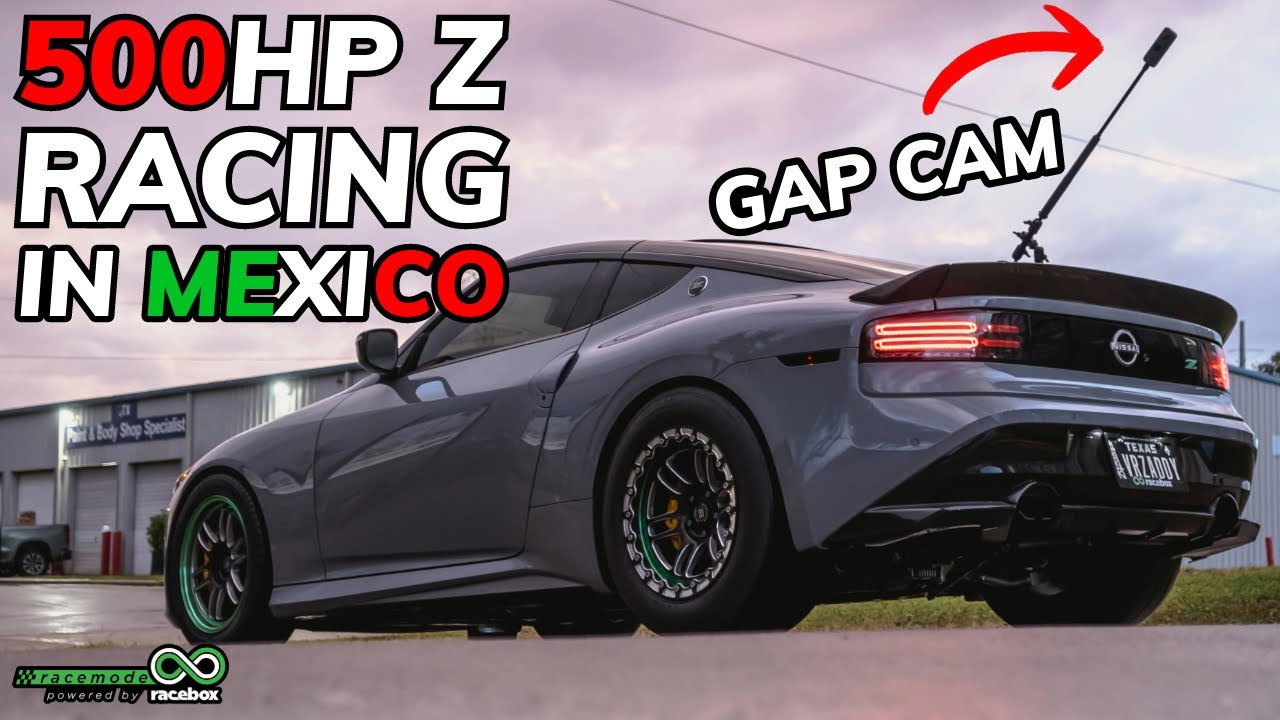500WHP Nissan Z Goes Street Racing! Stock Turbo VR30 vs V8s & More (Mexico)