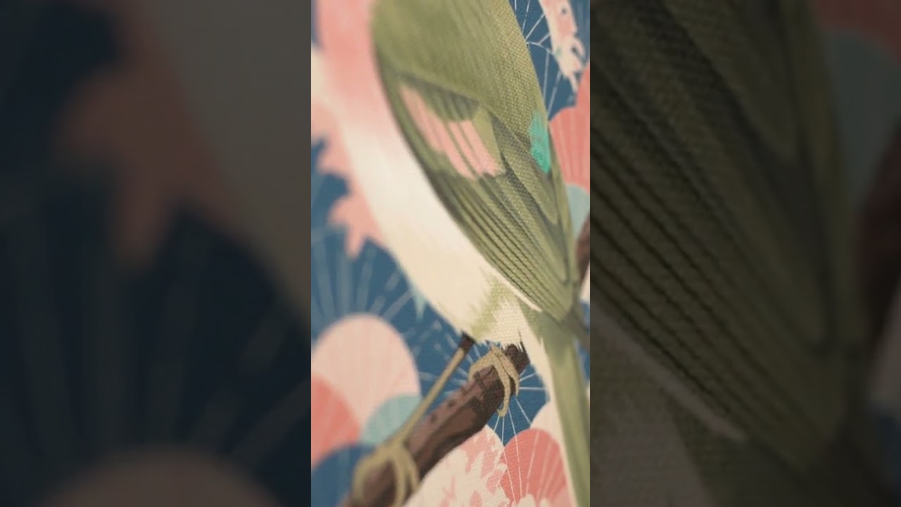 Songbird Serenity – Japanese Ukiyo-e Inspired Canvas Wall Art Print