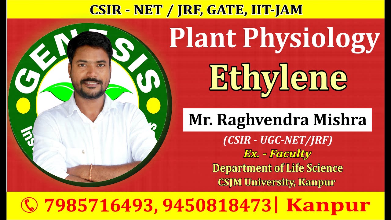Ethylene; (Plant Hormone) by Raghvendra Sir#CSIR, #JRF, #GATE, #DBT, #ICMR #JNU PhD