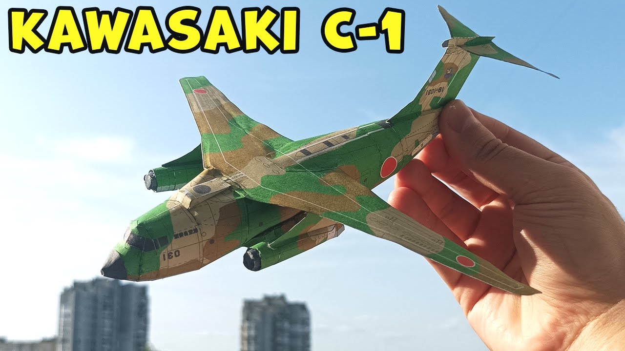 Papercraft Kawasaki C-1 Transport Aircraft Make at home | PAPER MODEL Military transport aircraft