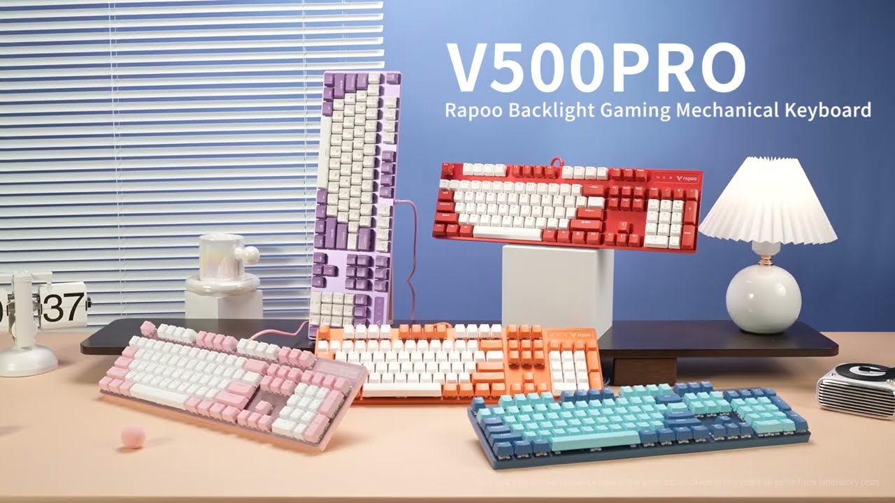Rapoo V500PRO Backlight Gaming Mechanical Keyboard with multi-color