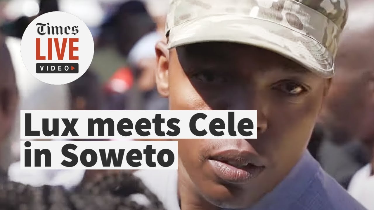 Nhlanhla Lux and Bheki Cele meet after shooting in Soweto