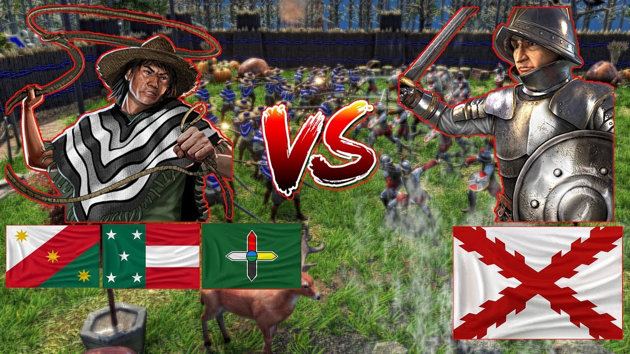 Insurgente vs Rodelero ( Same Pop vs Same Resource ) Aoe 3 Battle #aoe3 #battle