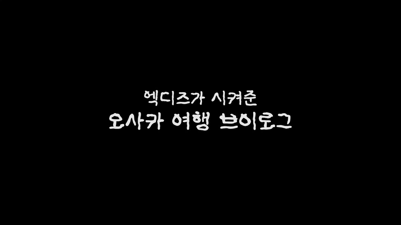 엑디즈가 시켜준 오사카 여행 브이로그
