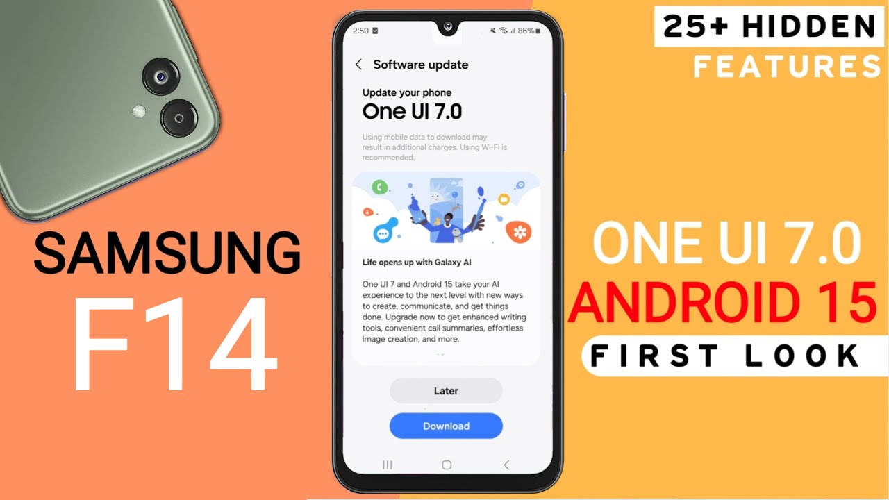 Samsung Galaxy F14 5G One UI 7.0 Update | 25+ Hidden Features | Android 15 New Update #samsungf14