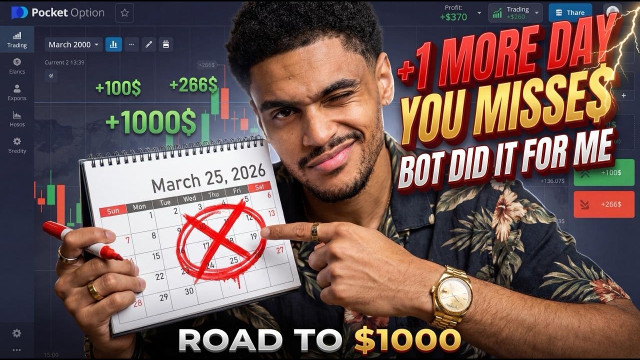 POCKET OPTION BOT MAKE $100+ DAILY WITH QUANT - $266 - $370 (ROAD TO $1000)