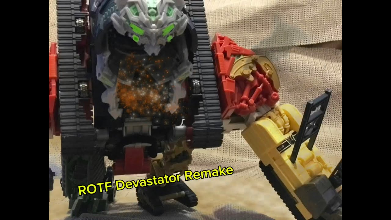 Transformers ROTF Devastator combination scene stop-motion remake