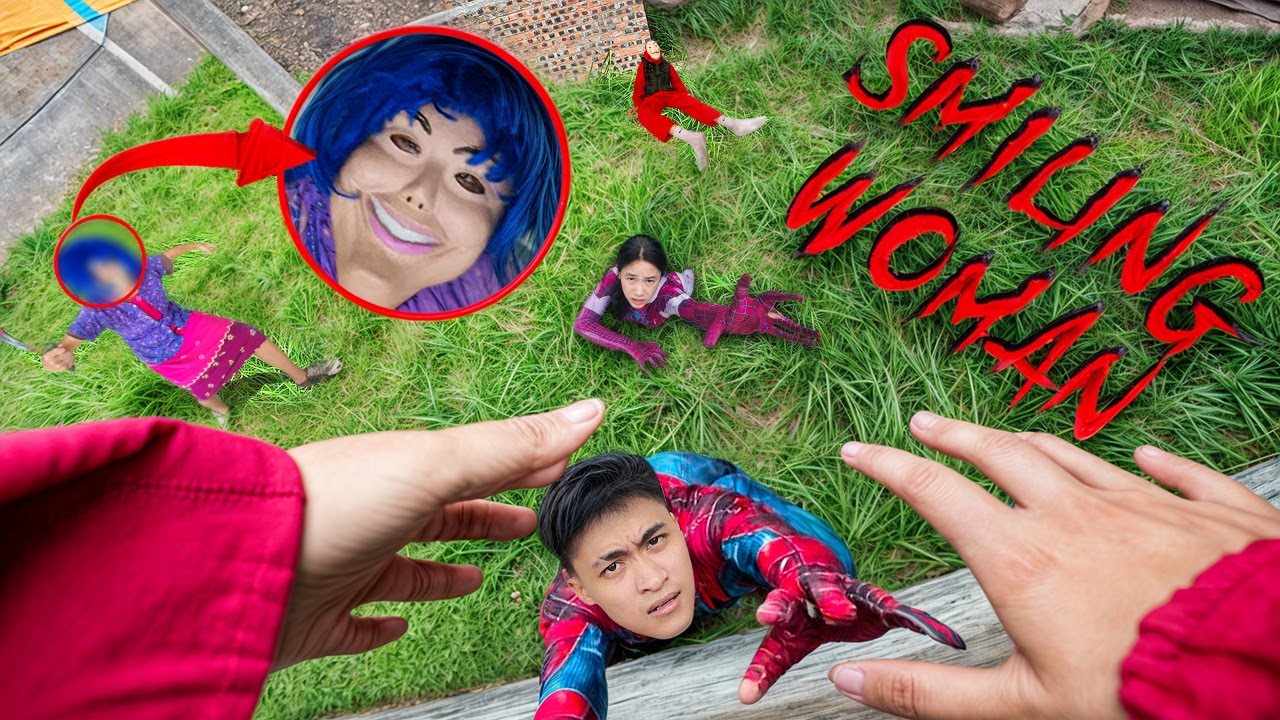 SMILING WOMAN REAL LIFE ESCAPE | Horror Parkour POV Short #3 | Spiderman Horror