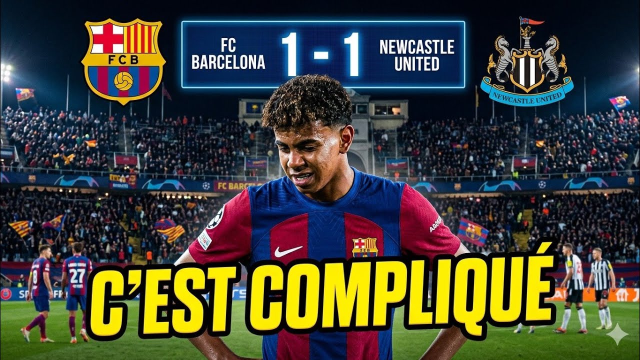 C'EST INQUIÉTANT (BARCELONE 1 - 1 NEWCASTLE) LE TOUT VAS SE JOUER AU CAMP NOU