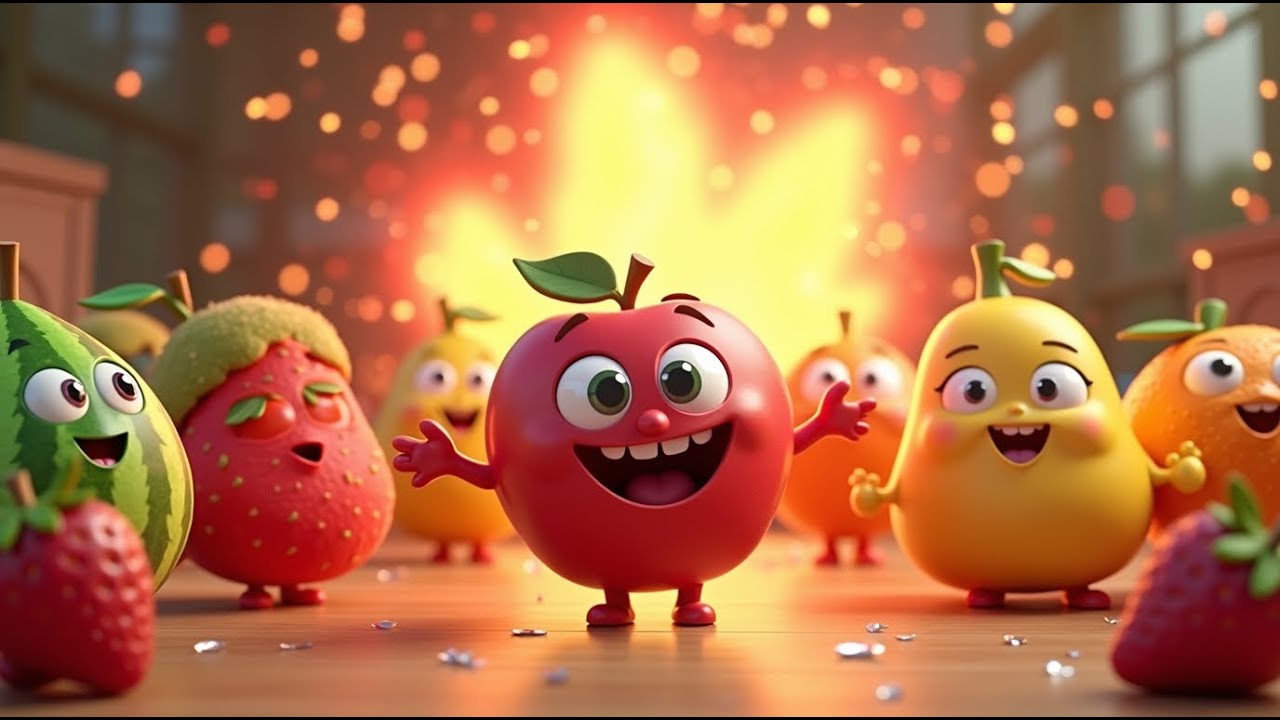 Apple & Tomato Funny Jingle Duel  Health vs Taste Kids Song  Midland Jingle English for Children