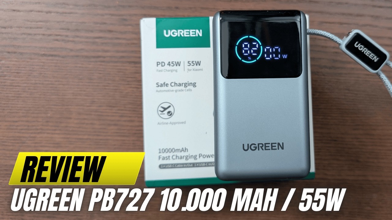 Die Powerbank habe ich immer dabei: Ugreen PB727 mit 10.000 mah / 55W und USB-C Kabel (Review)