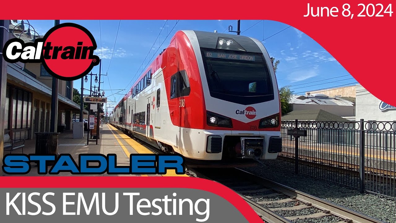 Caltrain Stadler KISS EMU Testing at Various Locations