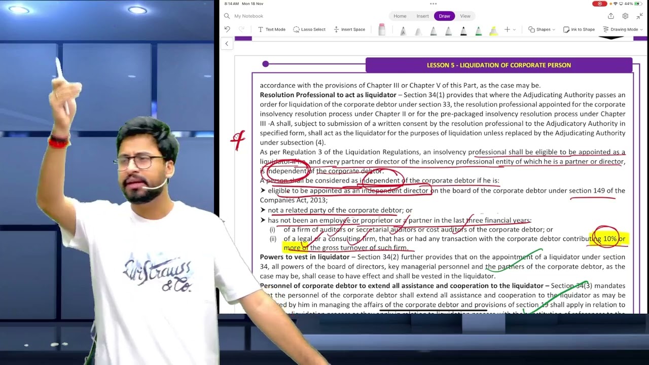 Revision of Section 33 to 54 (Liquidation) || IBC || by Shubhamm Sukhlecha