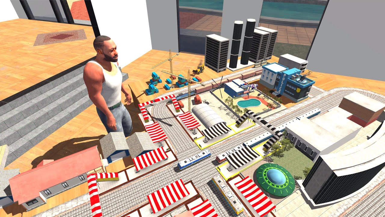 Franklin change his house into tiny police station in Indian Bike Driving 3d