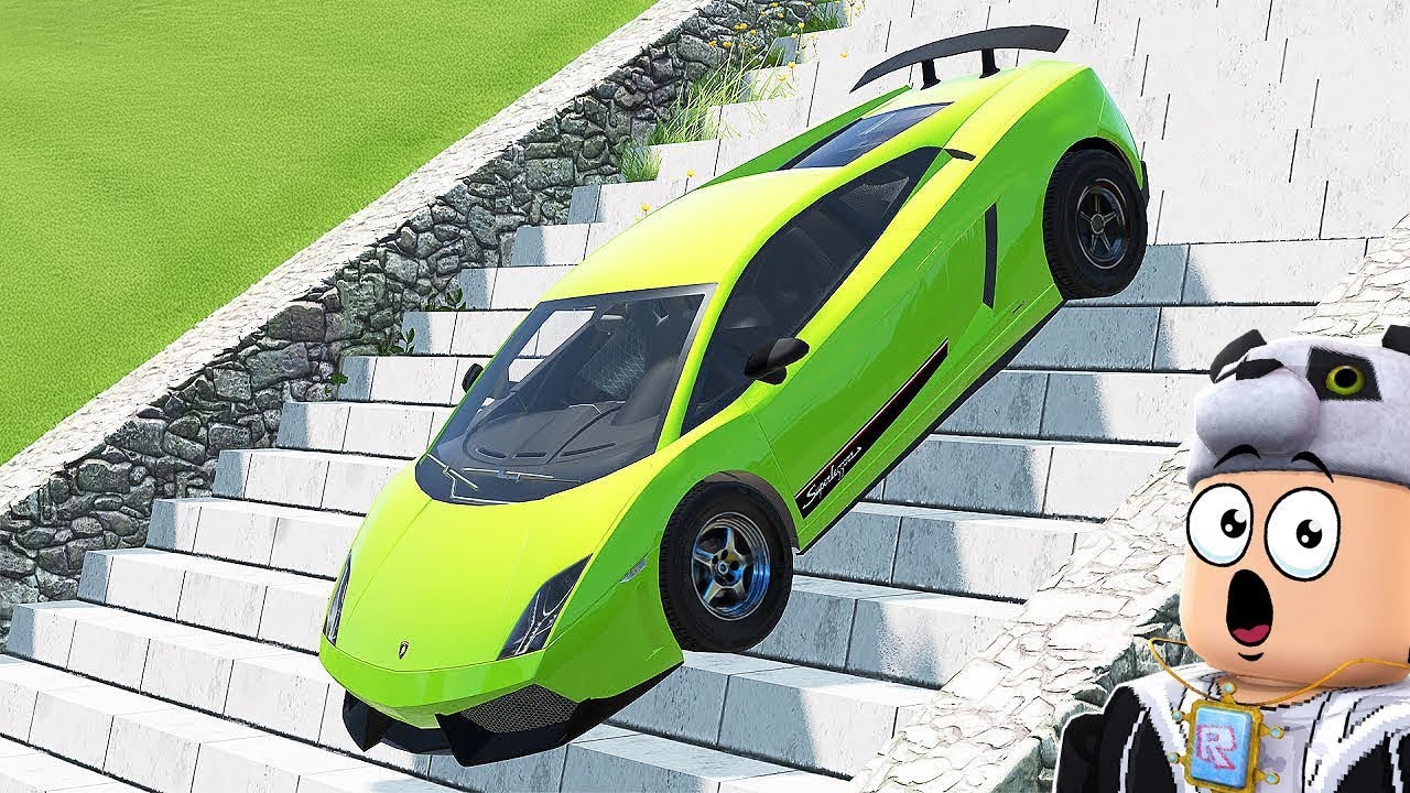 Araba vs Merdiven ! - Beamng Drive