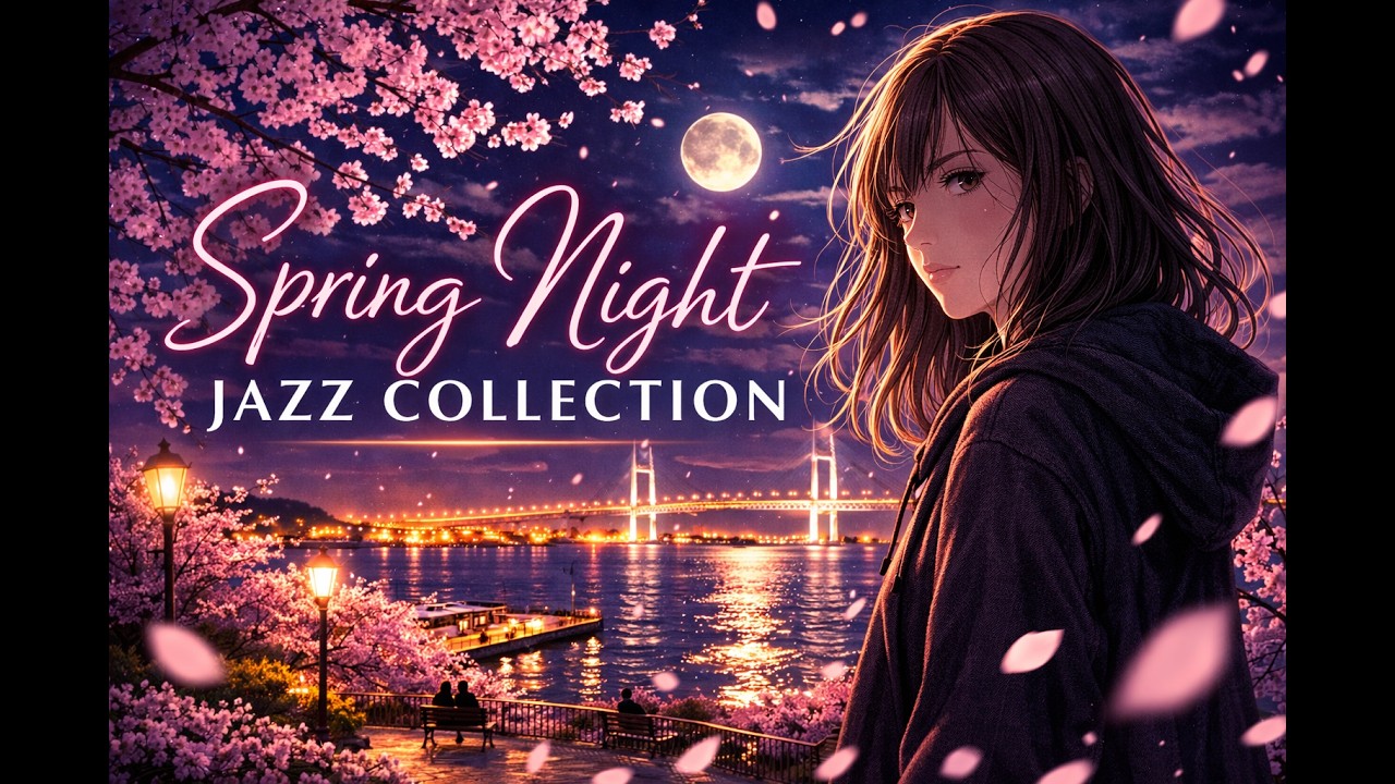 Spring Night Jazz 🌙 Midnight Chill Jazz for Relaxing, Studying & Sleeping