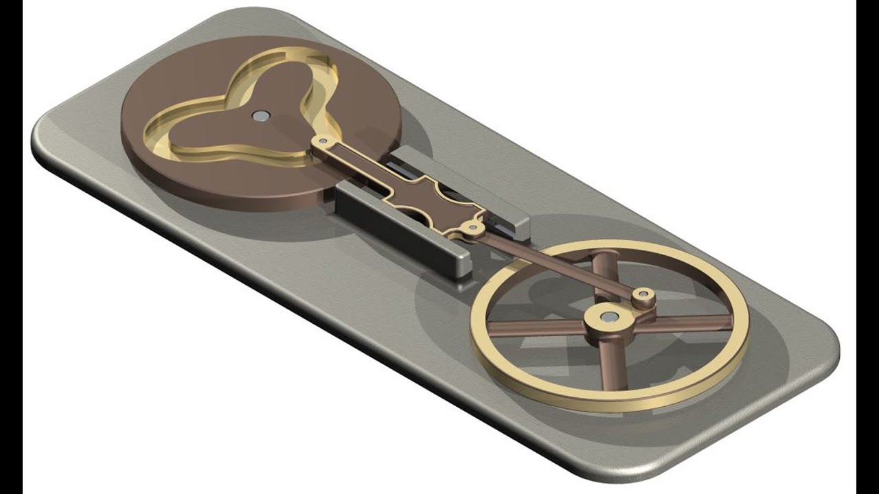 Tutorial Inventor - 229 Oscillating Cam Mechanism