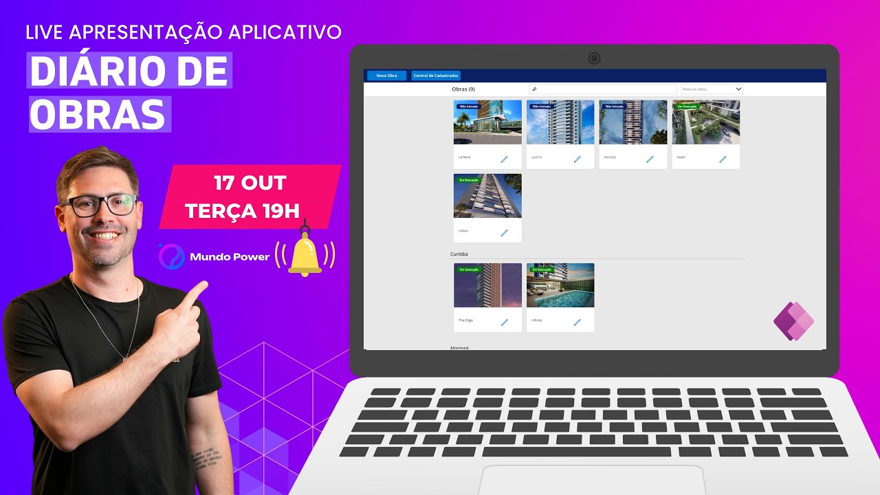 Power Apps - LIVE - Desenvolvimento do Aplicativo DIÁRIO DE OBRAS