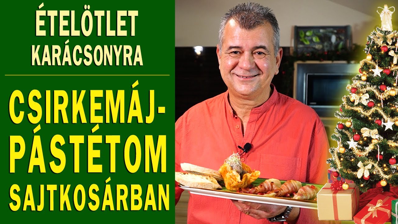 Csirkemájpástétom sajtkosárban