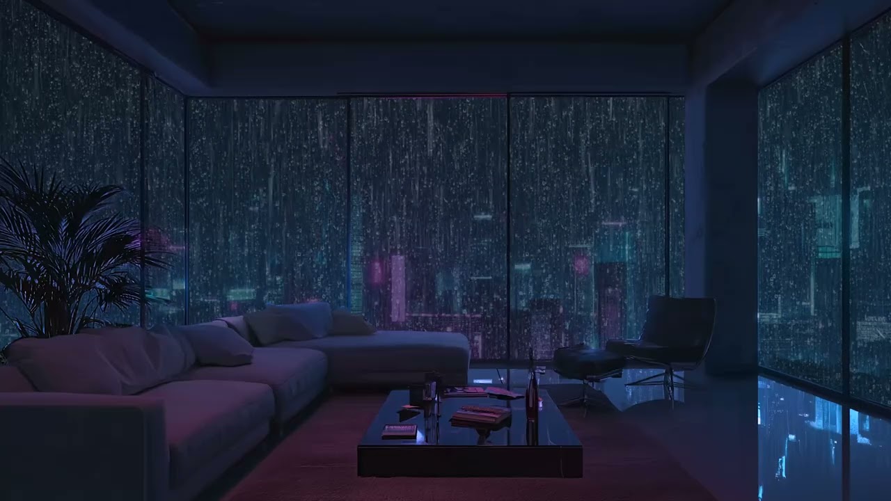 Night Thunderstorm and Heavy Rain Sounds for Sleep, Calm Relaxing Ambience