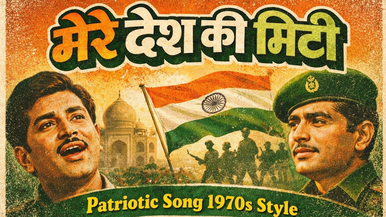 मेरे देश की मिट्टी 🇮🇳 | Patriotic Song 1970s Style | Old Bollywood Style | Bolly AI Song