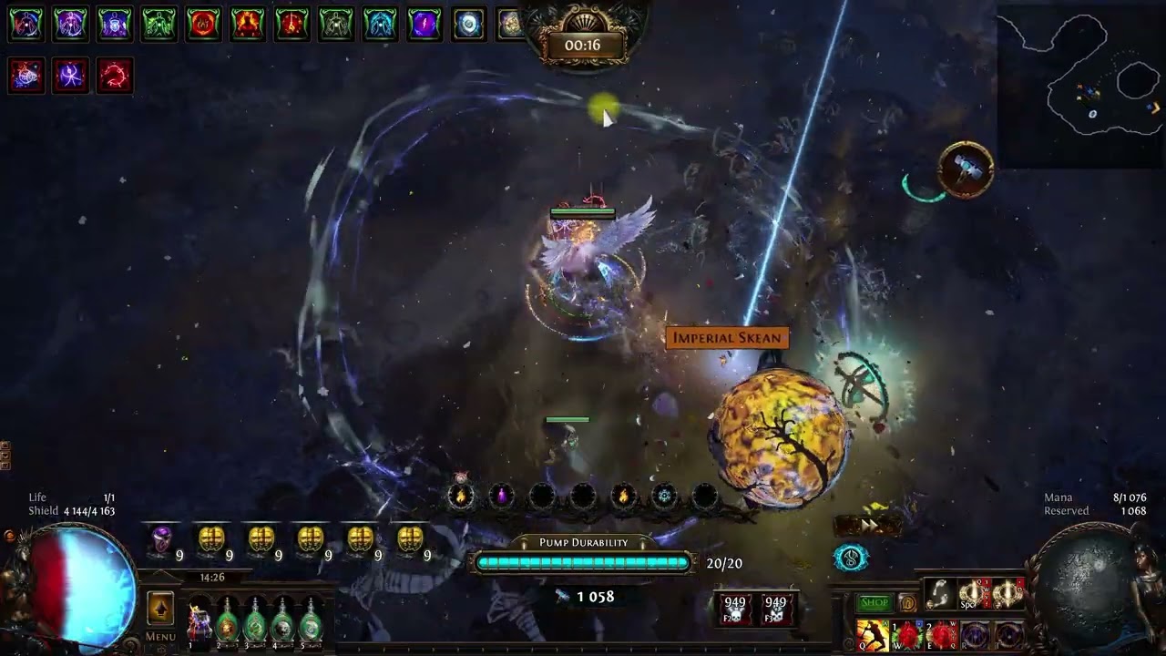 MF ArmourStack (163 iq & 134 ir) vs. T16.5 100% Delirium Map + Blight Pump