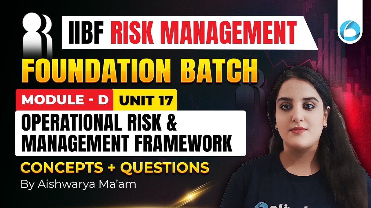 IIBF Risk Management Foundation Course | Module D Unit 17 |  Operational Risk and Operational Risk