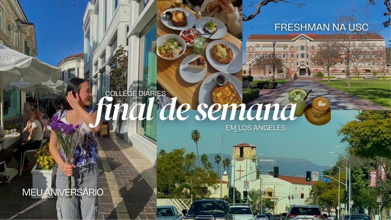 um final de semana comigo em los angeles 💐 jantar de galentines, estudos na USC e meu aniversário!
