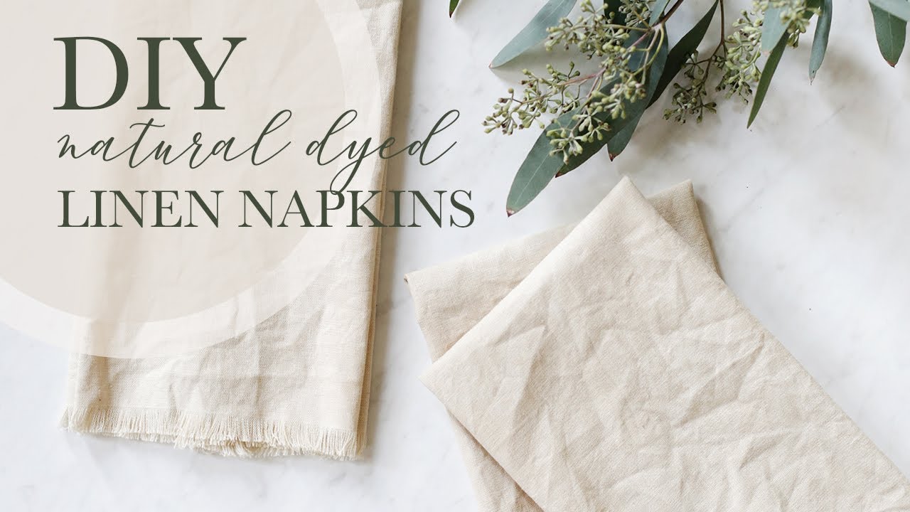 DIY Natural Dyed Linen Napkins