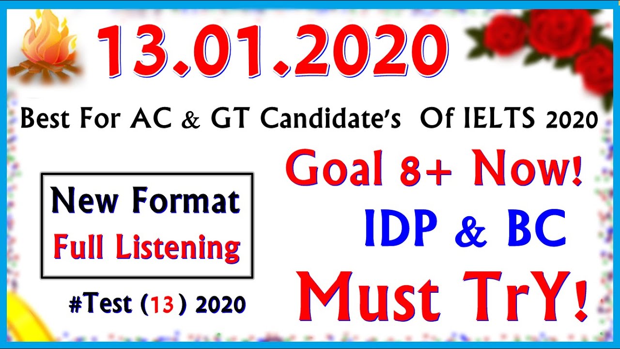 IELTS LISTENING PRACTICE TEST 2020 WITH ANSWERS | 13.01.2020