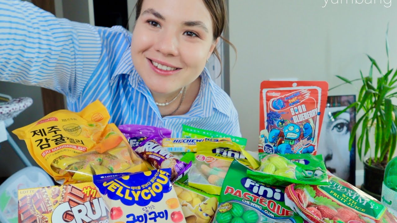 МУКБАНГ гора сладостей из Кореи и Китая mukbang