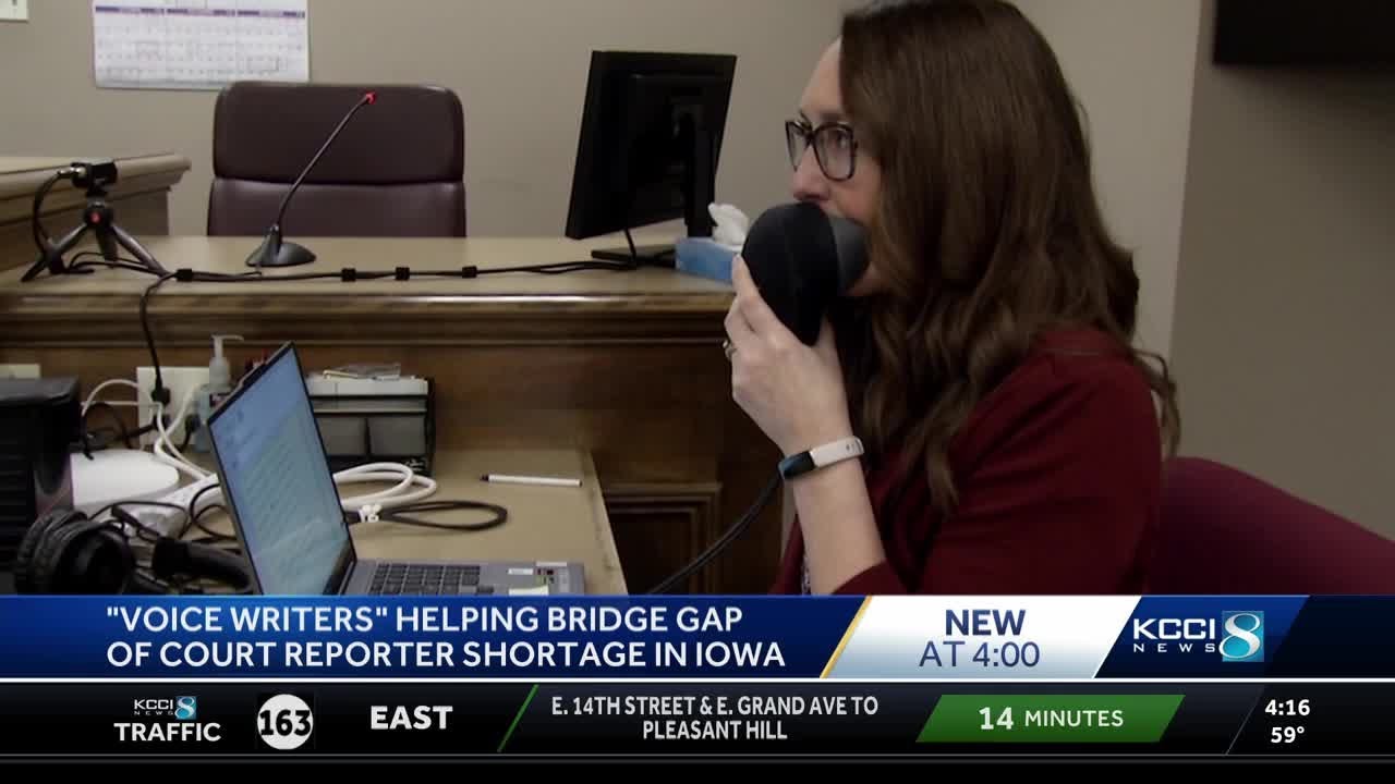 'Voice writers' helping bridge gap of court reporter shortage in Iowa