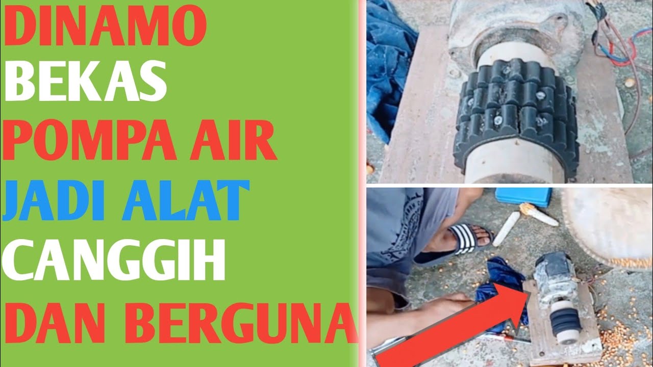 ALAT PERONTOK JAGUNG DARI DINAMO BEKAS POMPA AIR SIMIZHU