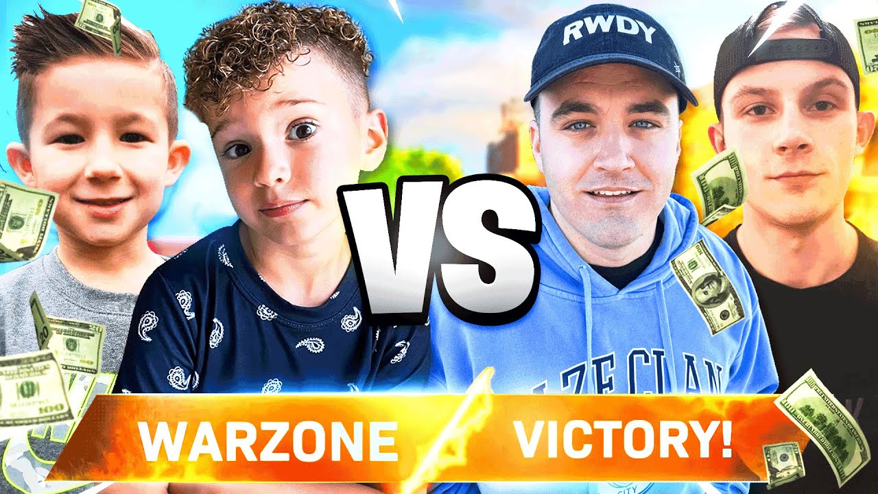 🤯5 Year Old & 7 Year Old VS Dads in 2v2 Warzone Split