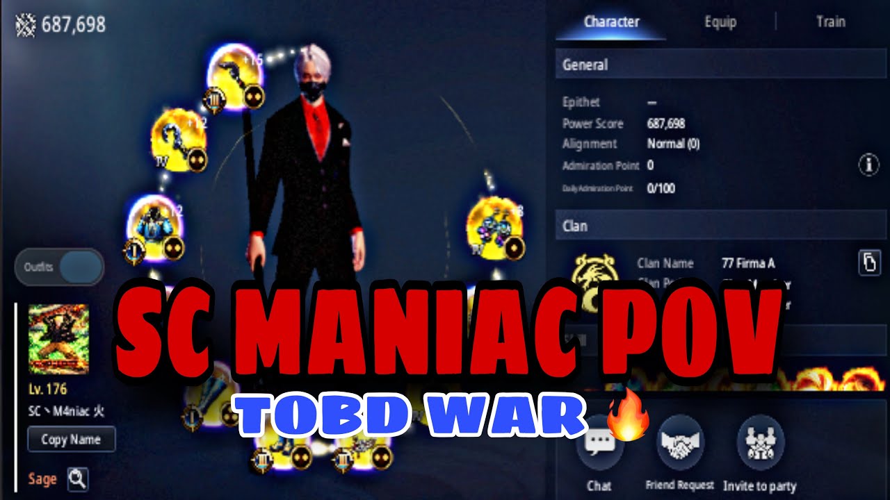 SC MANIAC POV 700K LANCER | 77 КОМАНДА ПРОТИВ САКАНАС (TOBD WAR) - МИР4