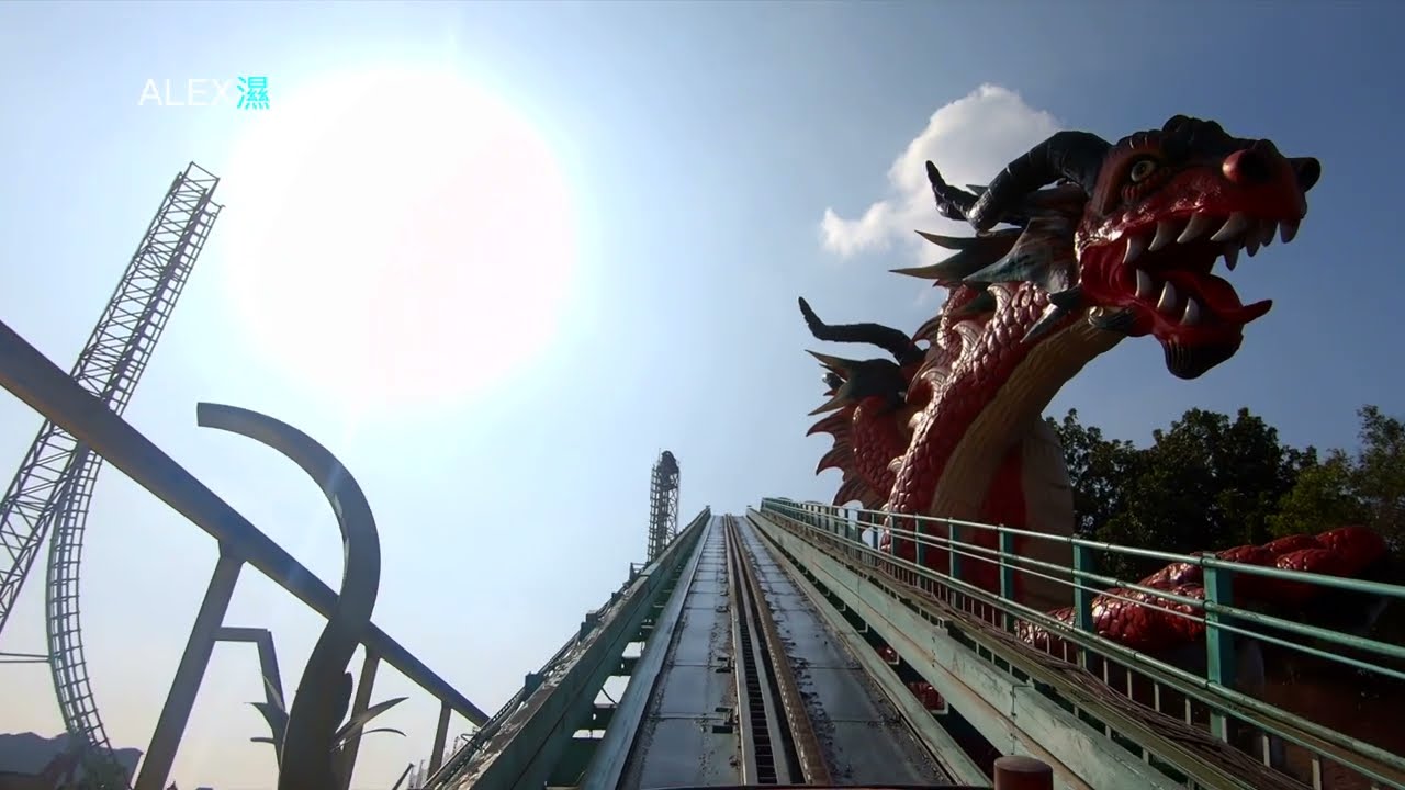 Taiwan Theme Park系列 EP22. 【Kaohsiung】義大遊樂世界 飛越愛情海 全程 Taiwan Roller Coaster ON RIDE ALEX濕