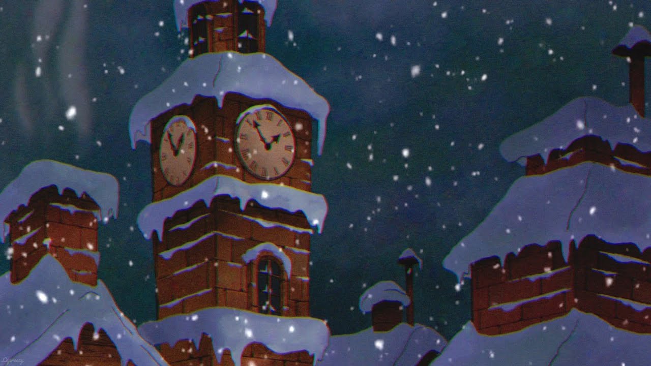 oldies playing in another room and it's snowing (vintage radio)