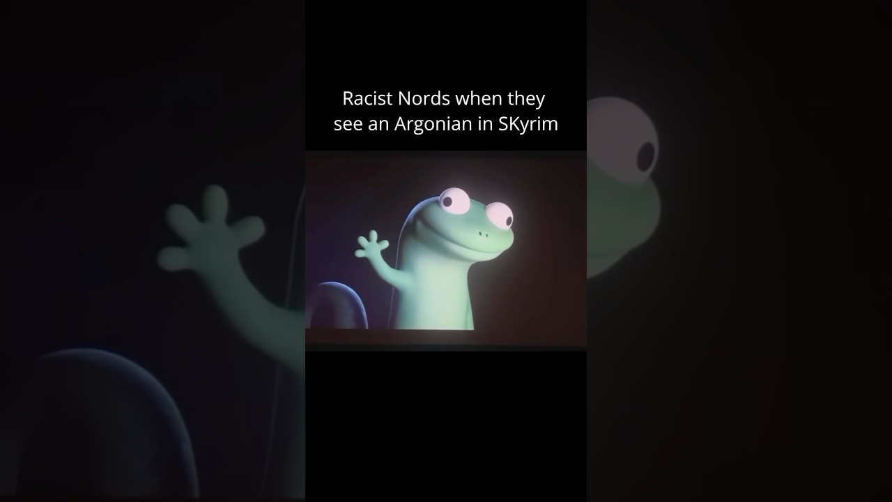Racist Nords when they see an Argonian in Skyrim 🦎#skyrimmemes #skyrimfunnymoments #skyrim #fyp