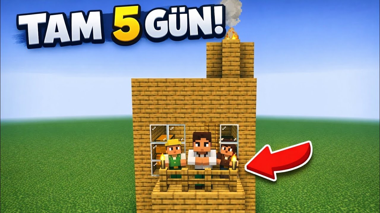 NECMİ NİN EVİNDE 5 GÜN KALDIM - Minecraft