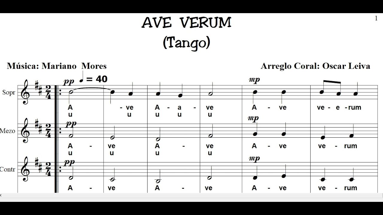 AVE VERUM TANGO