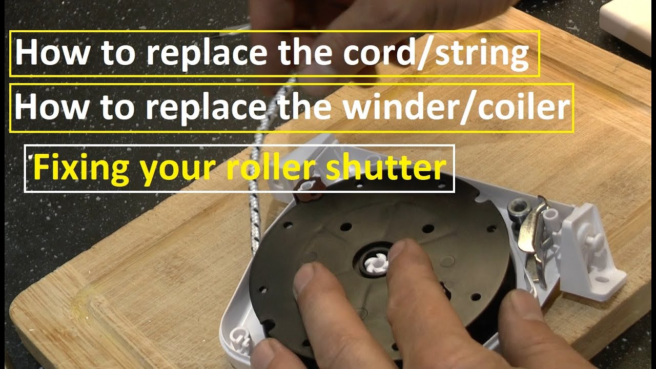How to replace the cord in a roller shutter | Coiler | Winder | Guide | String