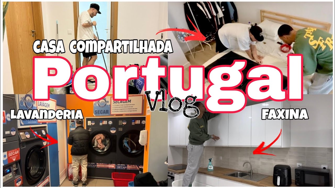 Casa compartilhada, faxina no Apt e secando as roupas na lavanderia 🧺 🪣🧼🏠|| vlog 09 PT 🇵🇹