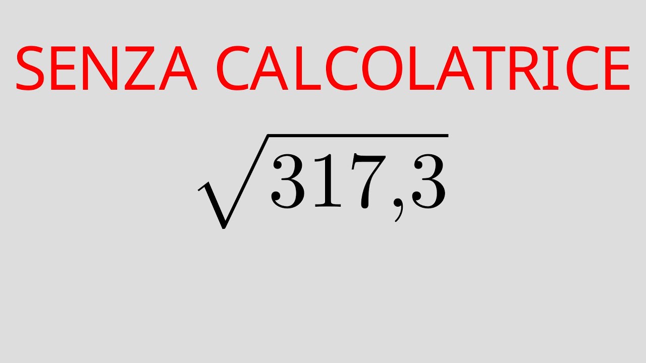 Radici quadrate a mano: numero decimale che non è un quadrato perfetto